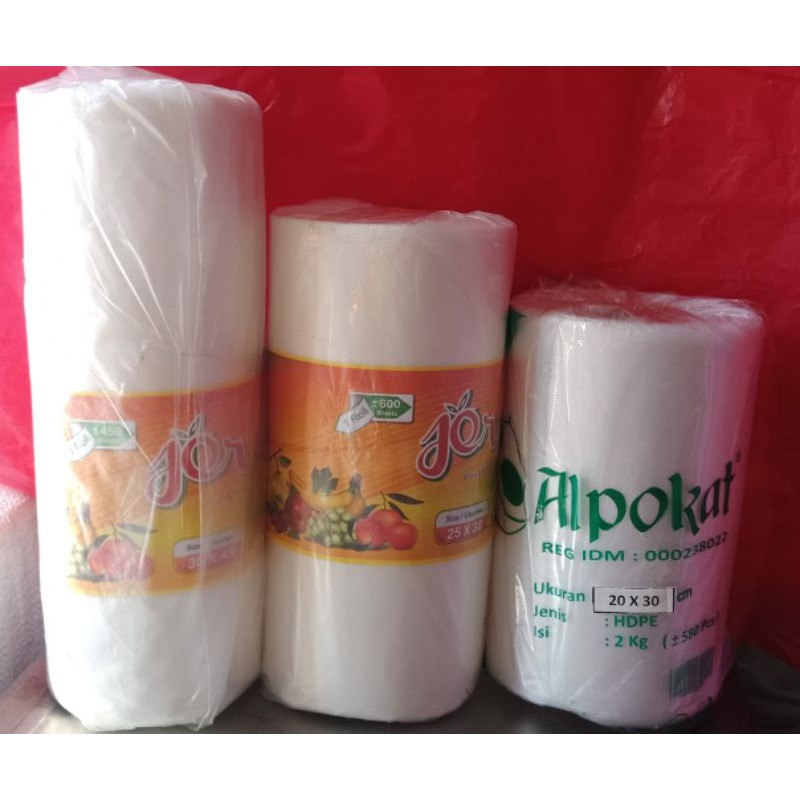 Plastik rol buah untuk supermarket. Ukuran: 20<em>30, 25</em>35, 30*45 | Shopee  Indonesia
