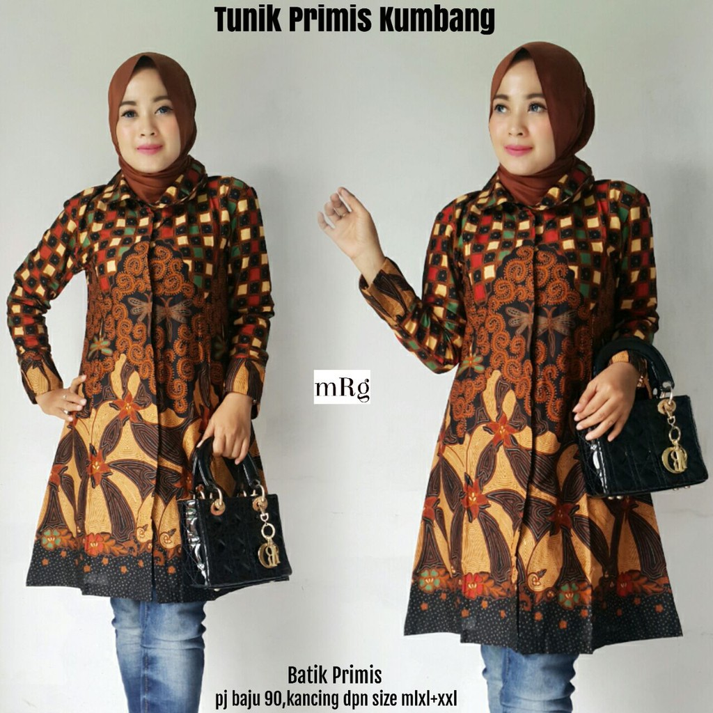 30 Model Baju  Kerja Batik  Tunik Fashion Modern dan 