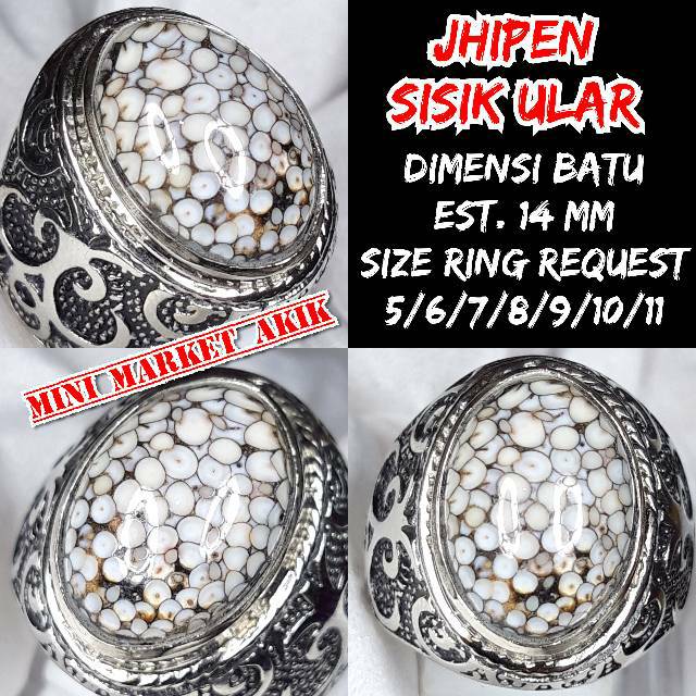 BATU CINCIN JHIPEN SISIK ULAR ASLI DARI MADURA | Shopee Indonesia