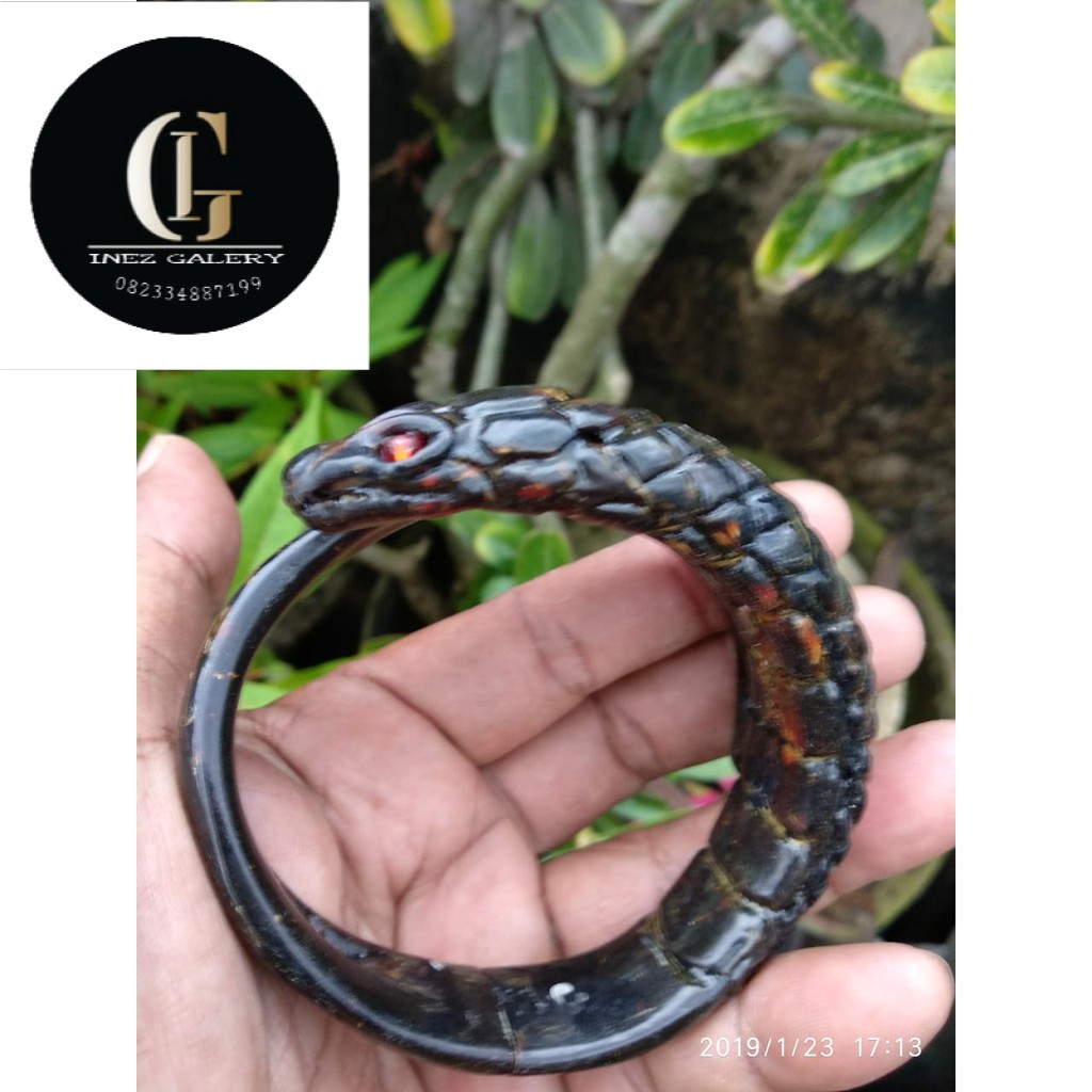 gelang AKAR BAHAR MERAH UKIR NAGA HD 128 | Shopee Indonesia