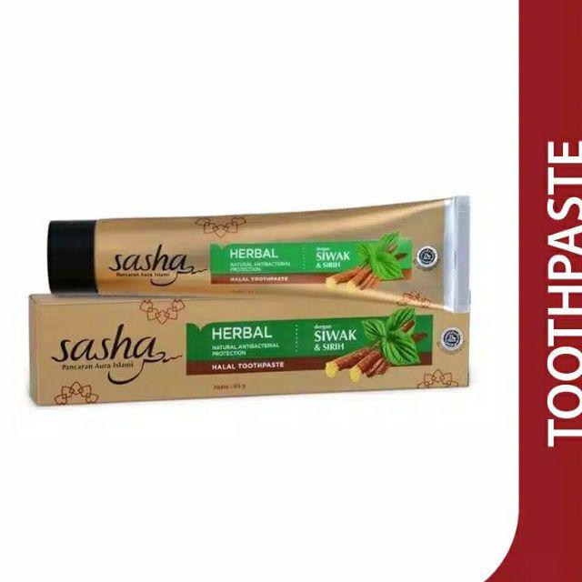 Jual PROMOSI SASHA 150gr PASTA GIGI HALAL SIWAK LEMON GARAM HERBAL ODOL  DISKON MURAH Indonesia|Shopee Indonesia