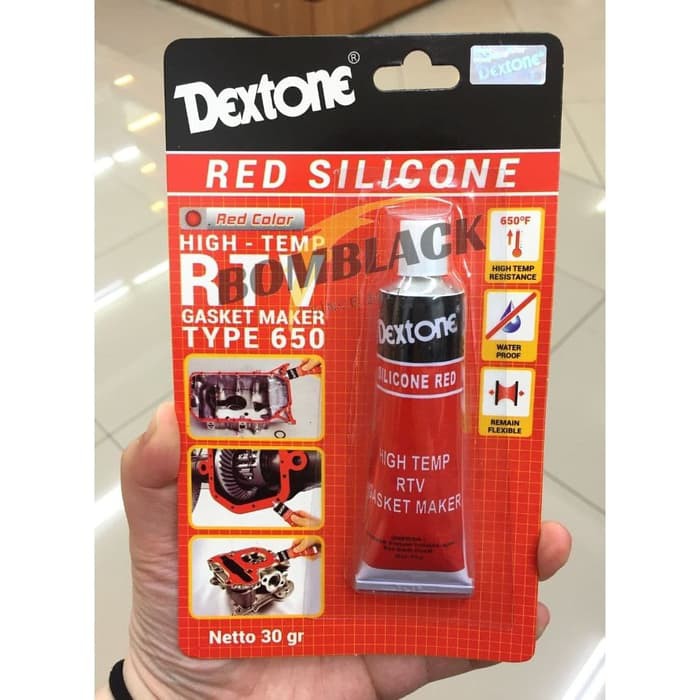 bbsl20 Lem Besi Tahan Panas DEXTONE Red Silicone 30 gram Auto Sealer |  Shopee Indonesia