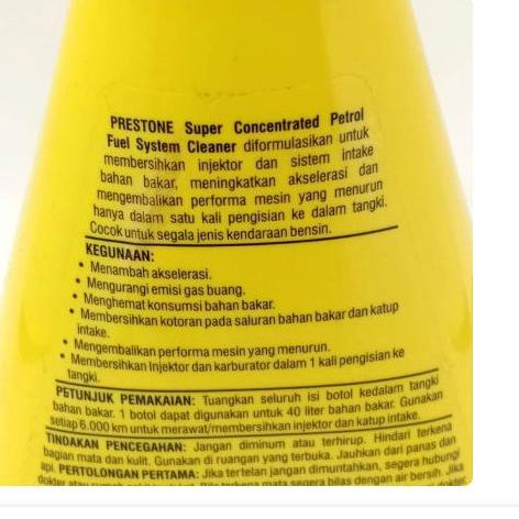 TERMURAH Prestone Petrol Fuel System Cleaner bensin - 200 ml | Shopee  Indonesia