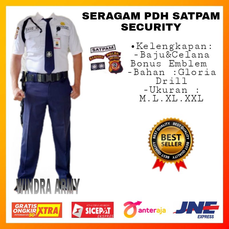 Jual BAJU SERAGAM PDH SATPAM TERBARU COD!! BAJU PDH SATPAM/BAJU PDH  SECURITY/ Indonesia|Shopee Indonesia