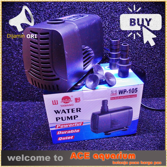 Pompa Air Kolam Yamano WP 105 Naik 3 Meter Pompa Kolam Ikan KOI 24 Jam Non  Stop | Shopee Indonesia