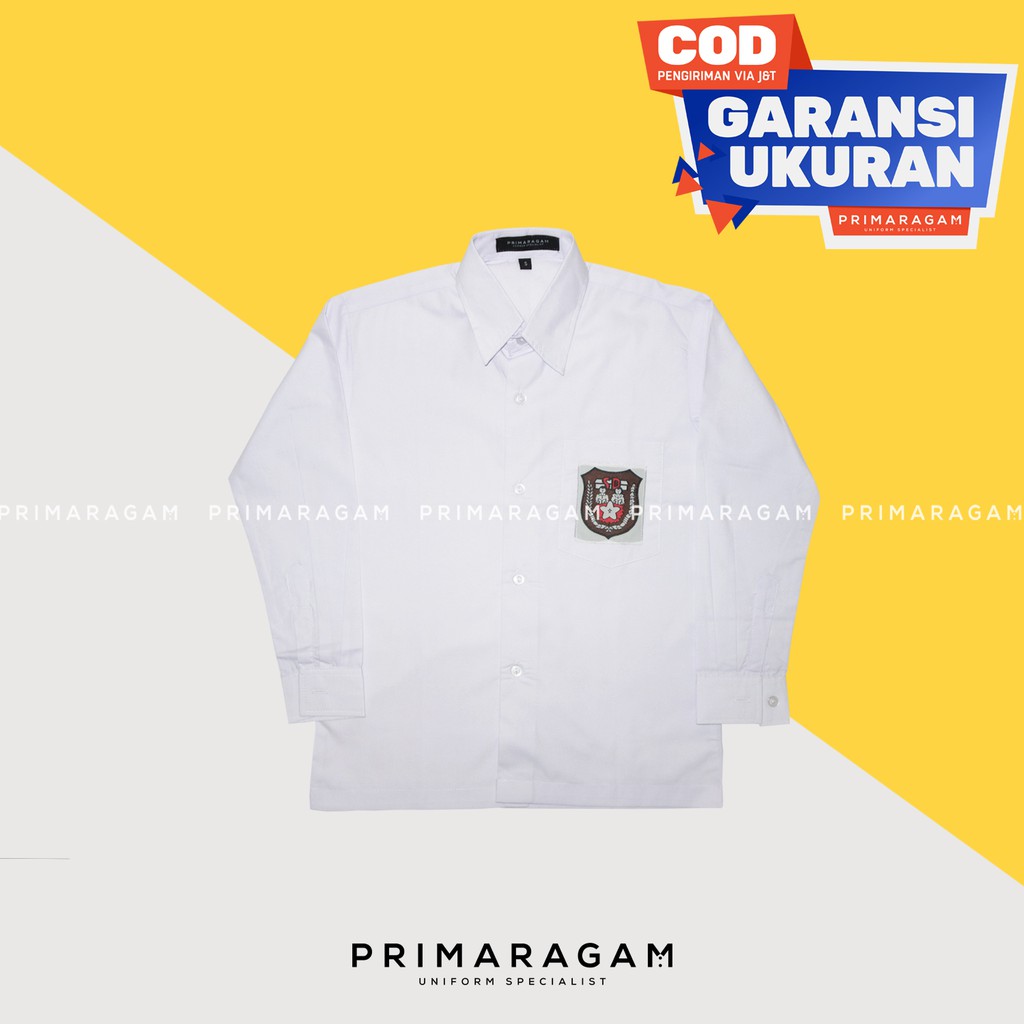 Jual Seragam sd kemeja sd seragam sd panjang baju seragam sekolah sd putih  lengan panjang ssd-001 Indonesia|Shopee Indonesia