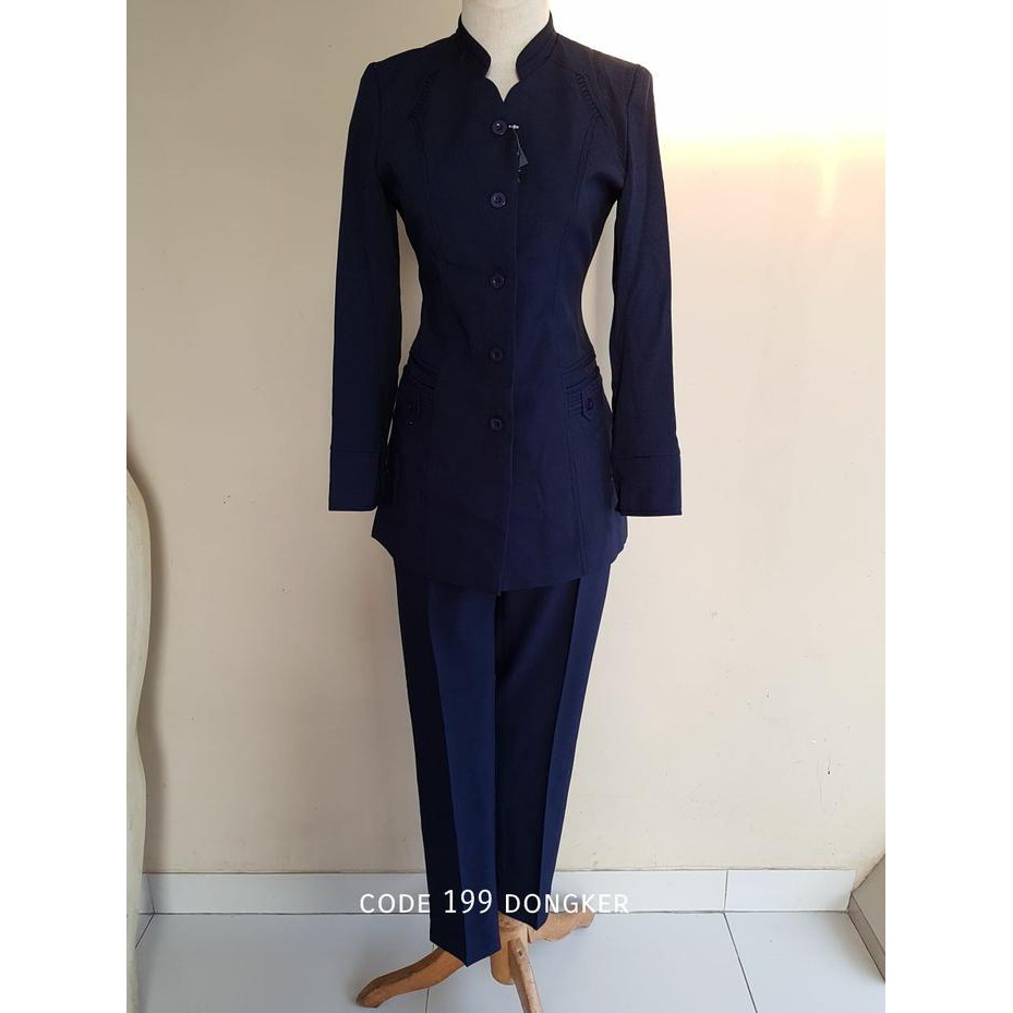 Jual Baju Seragam Blazer 932 Dongker Ibu Guru Wanita Sekolah Sd Smp Sma  Best Quality Indonesia|Shopee Indonesia