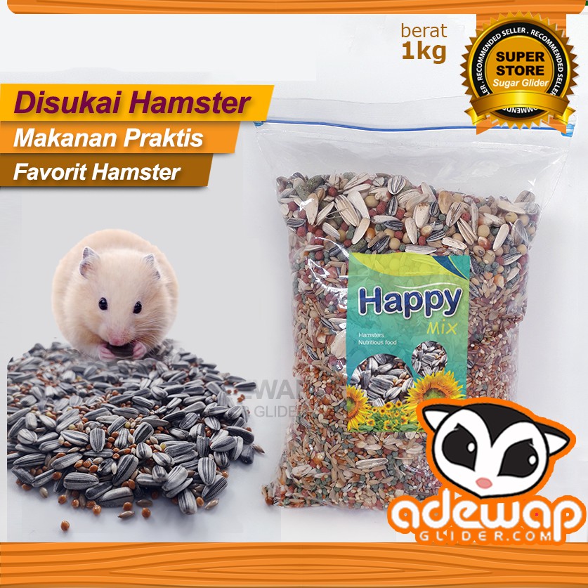 MAKANAN HAMSTER 1 KG MURAH RACIKAN UNTUK GERBIL HARIAN PRAKTIS LENGKAP  RACIKAN MIX KUACI HAMSFOOD | Shopee Indonesia