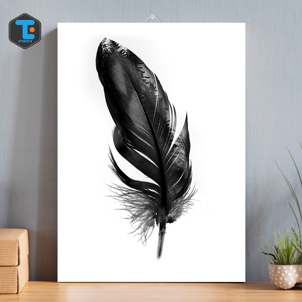 Jual Hiasan Poster Dinding Bulu Warna Hitam Putih Gaya Nordic Minimalis Modern Untuk Dekorasi Rumah Indonesia|Shopee Indonesia 1024_X_1024_jpg