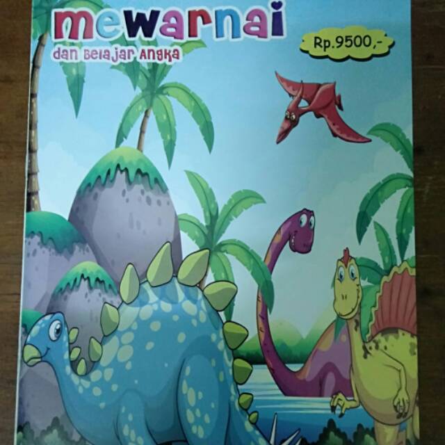 BUKU MEWARNAI &amp; ANGKA [GAMBAR DINOSAURUS] | Shopee Indonesia