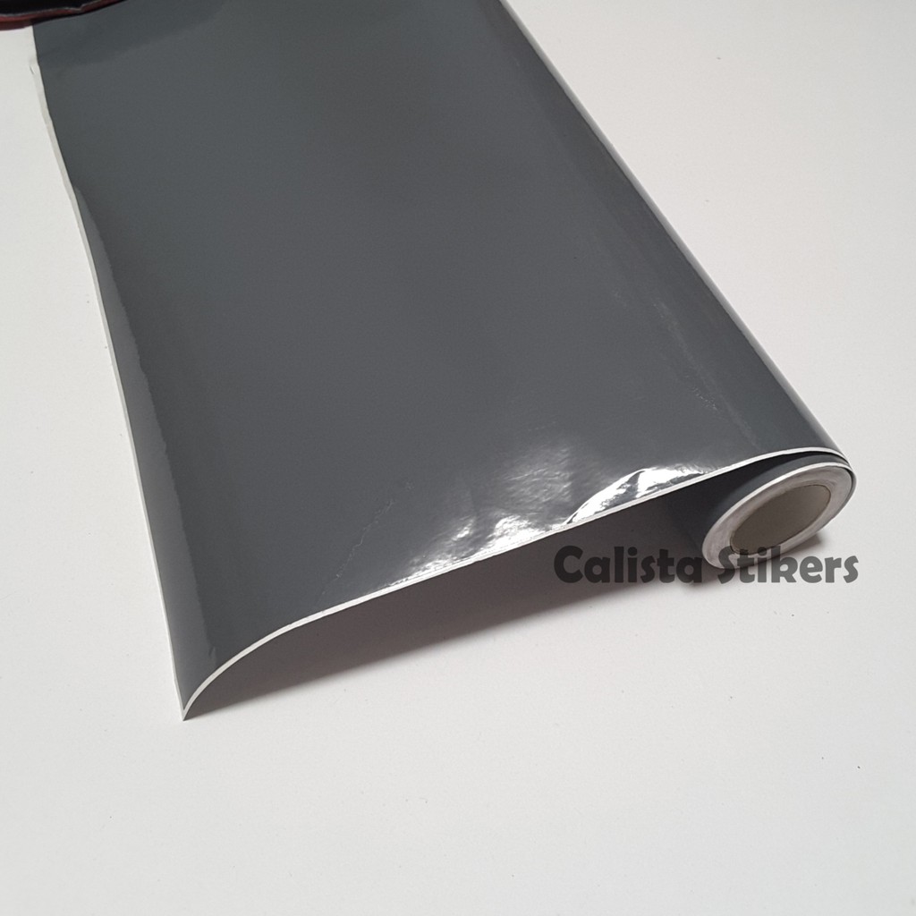 Stiker Sticker Skotlet Skotlite warna Abu abu tua gelap (dark Grey) glossy  ,, lebar stikernya 45 cm | Shopee Indonesia