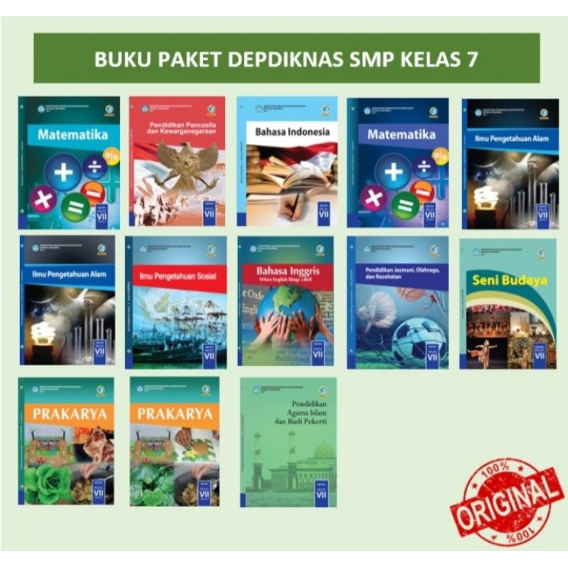 Harga satuan buku siswa dikbud k13 smp kelas 7 smtr 1 dan 2 edisi revisi  terbaru | Shopee Indonesia