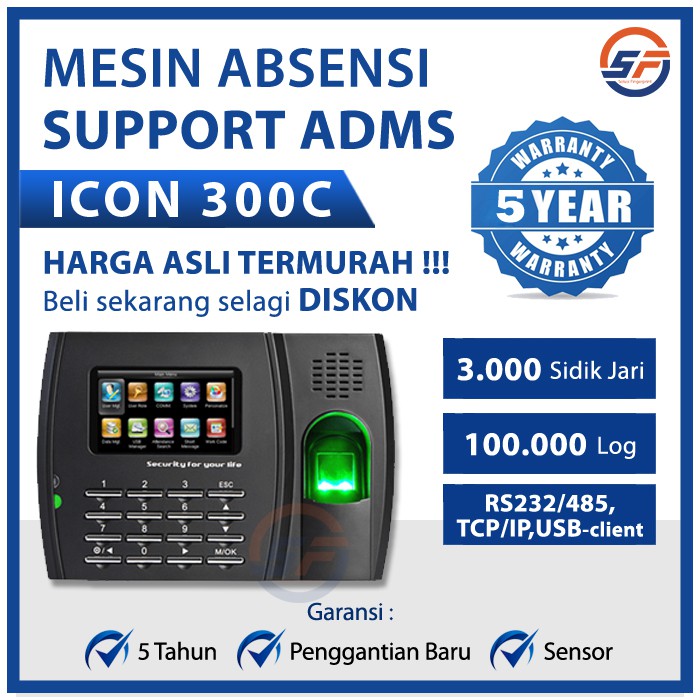 Fingerprint U300C Mesin Absensi Termurah Mesin Absensi seperti Solution  X100C | Shopee Indonesia