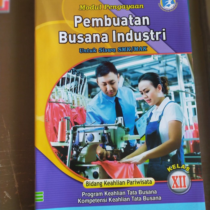 buku modul pengayaan/LKS pembuatan busana industri SMK kejuruan kls 12 |  Shopee Indonesia