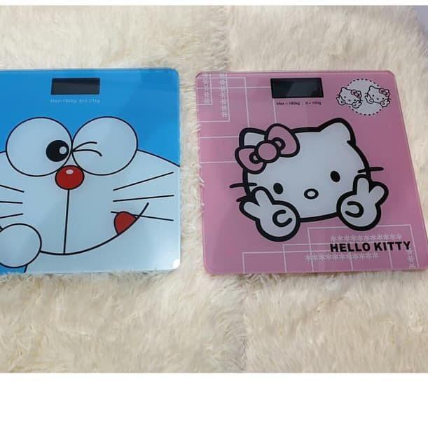 Jual Terlaris ALAT TIMBANGAN TIMBANG BADAN DIGITAL KARAKTER BESAR 26 x 26  CM DORAEMON HELLO KITTY MOTIF Indonesia|Shopee Indonesia