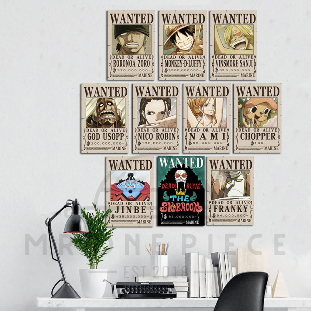 Terbaru !!! Poster Bounty Mugiwara Pirate Anime One Piece | Shopee Indonesia