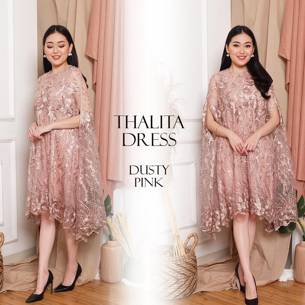 ✦❄LR! TALITHA- Dress pesta brukat jumbo/ party dress/ Gaun pesta wanita  import A0131K hitam merah pi | Shopee Indonesia