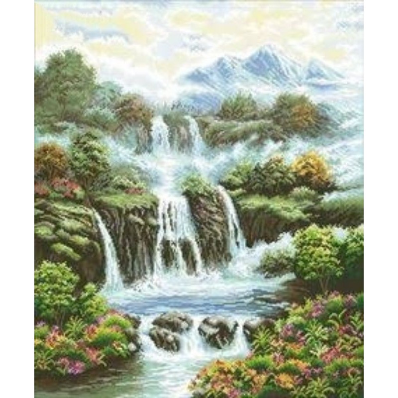 Jual Paket Kristik Pemandangan Gunung Dan Air Terjun Oriental Indonesia|Shopee Indonesia 800_X_800_jpg