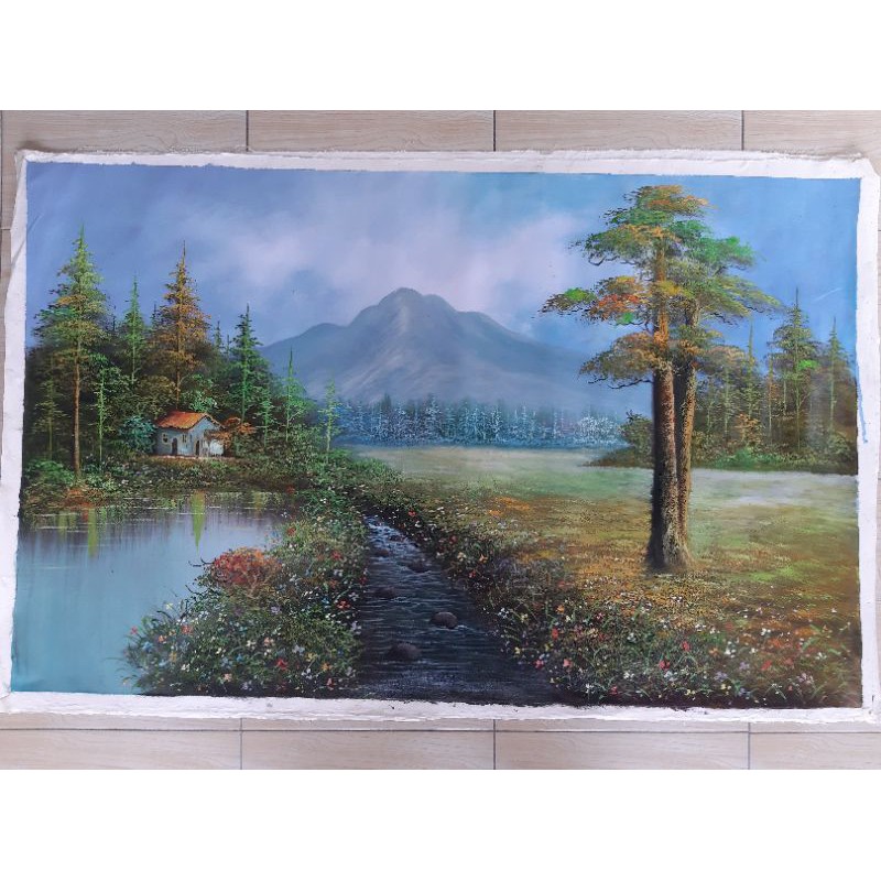 Jual Lukisan Pemandangan Alam Indonesia|Shopee Indonesia 800_X_800_jpg
