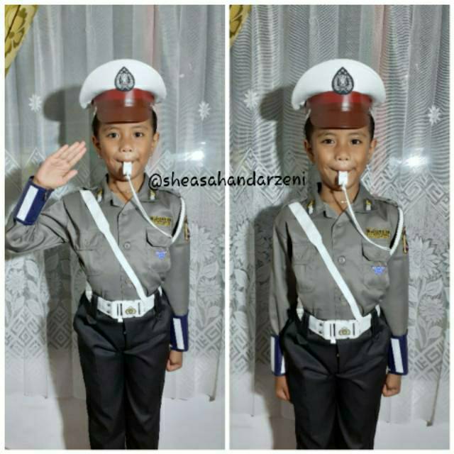 Jual SERAGAM SETELAN POCIL POLISI CILIK ATRIBUT LENGKAP BAJU POCIL POLWAN  POLKI BAHAN DRILL Indonesia|Shopee Indonesia