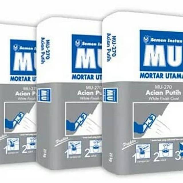 Jual MU-270 SEMEN ACIAN DINDING (WHITE) 25KG Indonesia|Shopee Indonesia