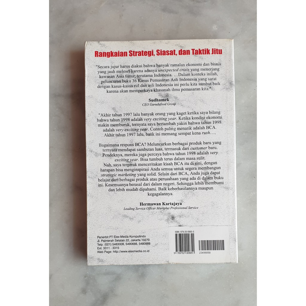 Buku Bermain dengan Persepsi- 36 Kasus Pemasaran Asli Indonesia Seri 2  (Pre-Owned) | Shopee Indonesia