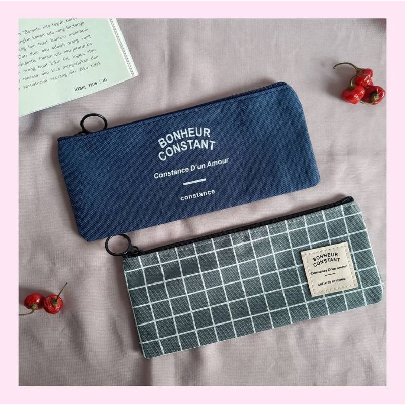 G.stuff | Pencil Case Bonheur Constant Aesthetic✨ | Shopee Indonesia