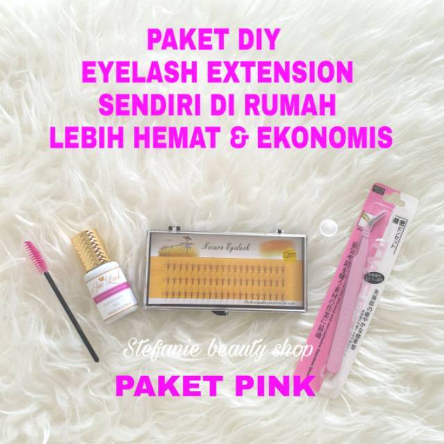 Paket DIY Eyelash Extension Lem 5ml / Bulumata Sambung pasang sendiri  dirumah HEMAT,PRAKTIS,EKONOMIS | Shopee Indonesia