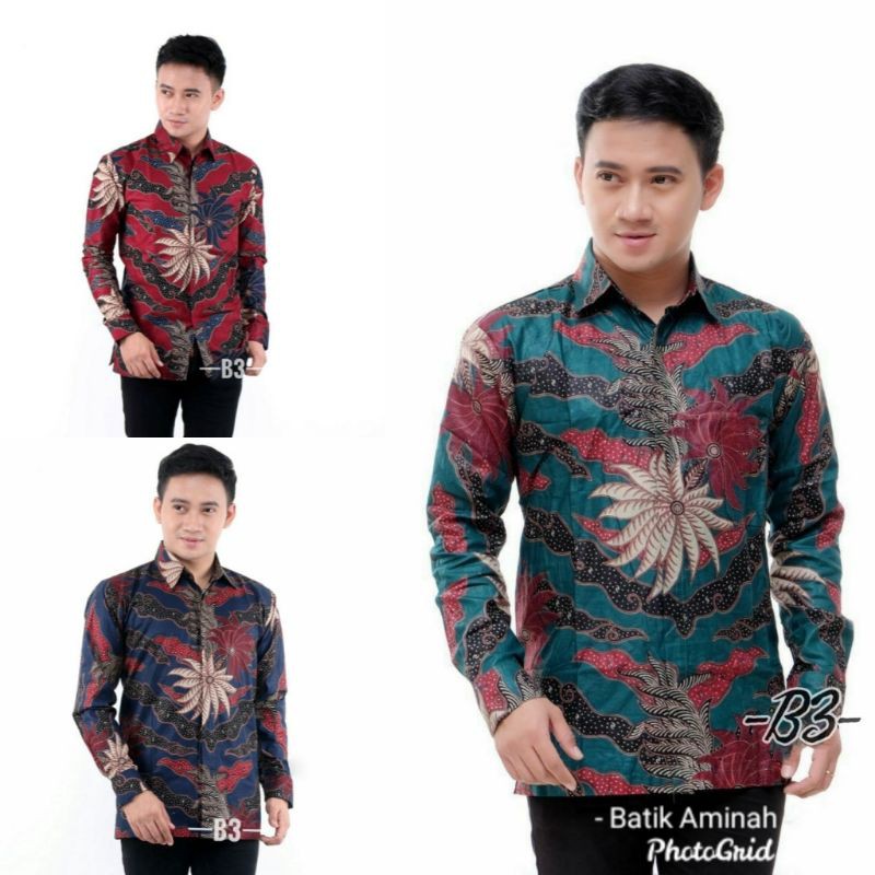 Jual BAJU PRIA - KEMEJA BATIK PRIA - BAJU BATIK - BATIK AMINAH 03  Indonesia|Shopee Indonesia