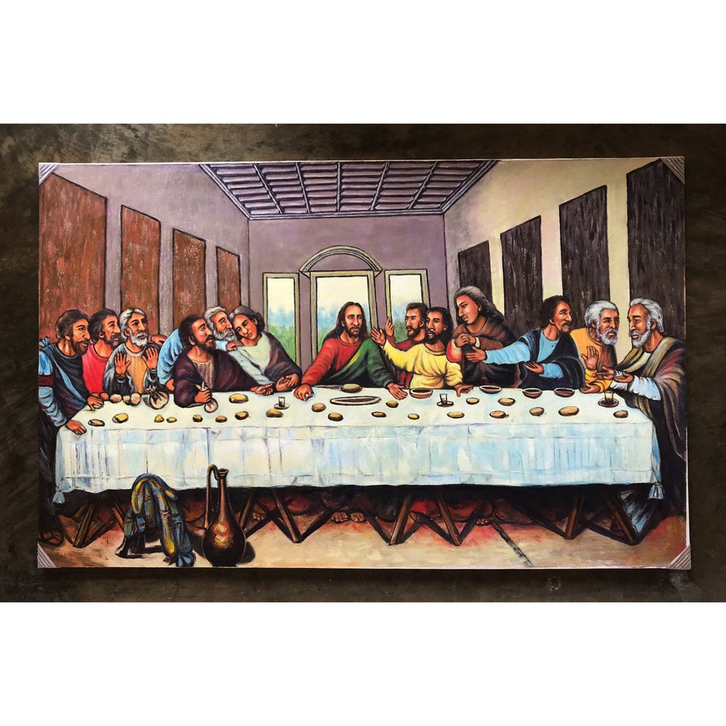 Jual Lukisan Perjamuan Terakhir, Lukisan Perjamuan Kudus, Ukuran 135 X 85 Cm, 100% Buatan Tangan Indonesia|Shopee Indonesia 1024_x_1024_jpg