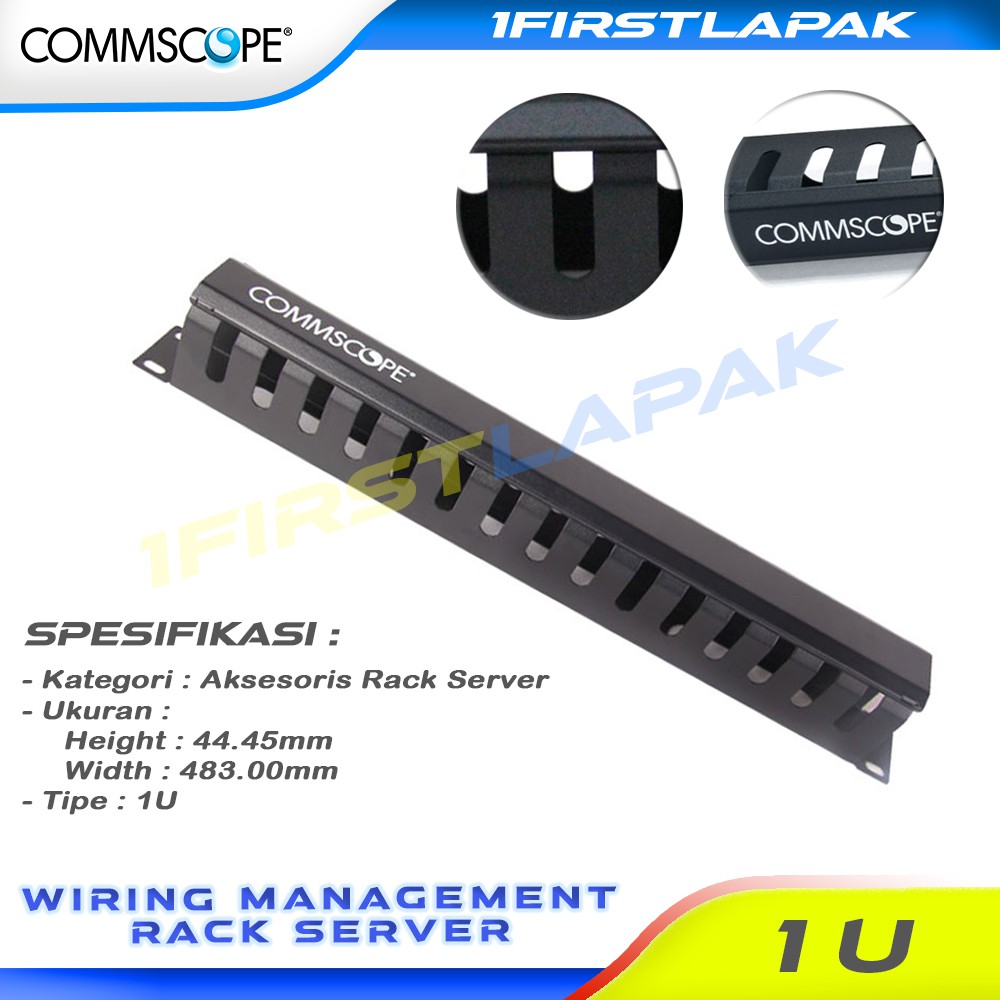 Wire Management Panel 1U Commscope Rack Server Cable Management | Shopee  Indonesia