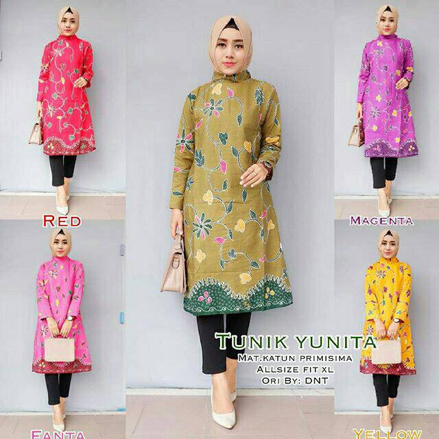 30 Model Baju Tunik Batik Resmi  Fashion Modern dan 