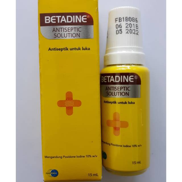 Jual Betadine Solution 15 ml - Antiseptik dan Desinfektan Kulit  Indonesia|Shopee Indonesia