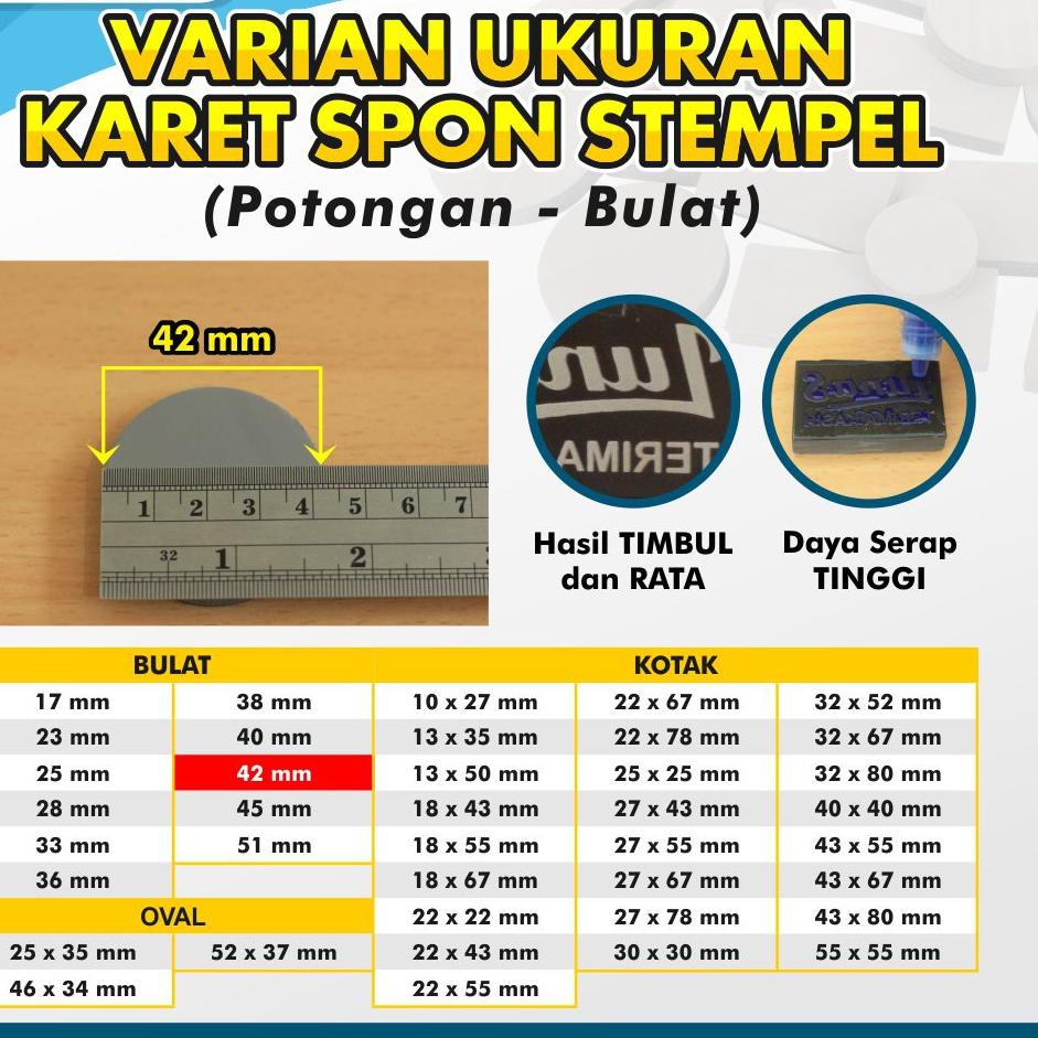8.8 COD Karet Spon Stempel Flash Potongan Ukuran Bulat 42 MM | Shopee  Indonesia