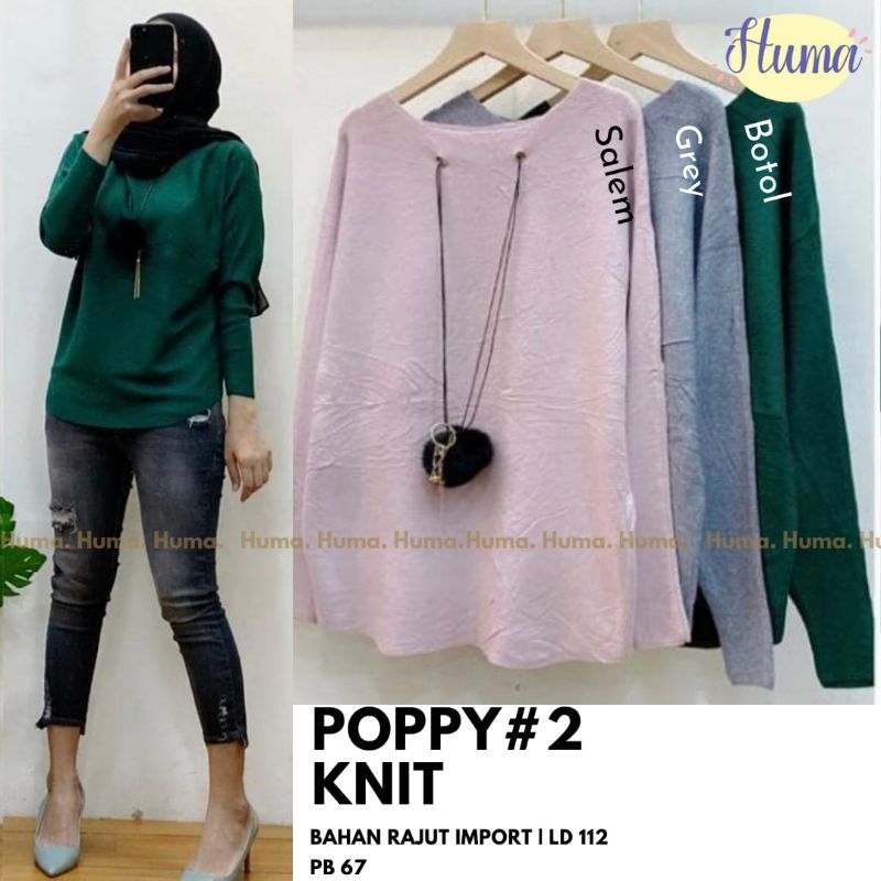 POPPY KNIT BY HUMA BLOUSE RAJUT XXL LD 112 | Shopee Indonesia