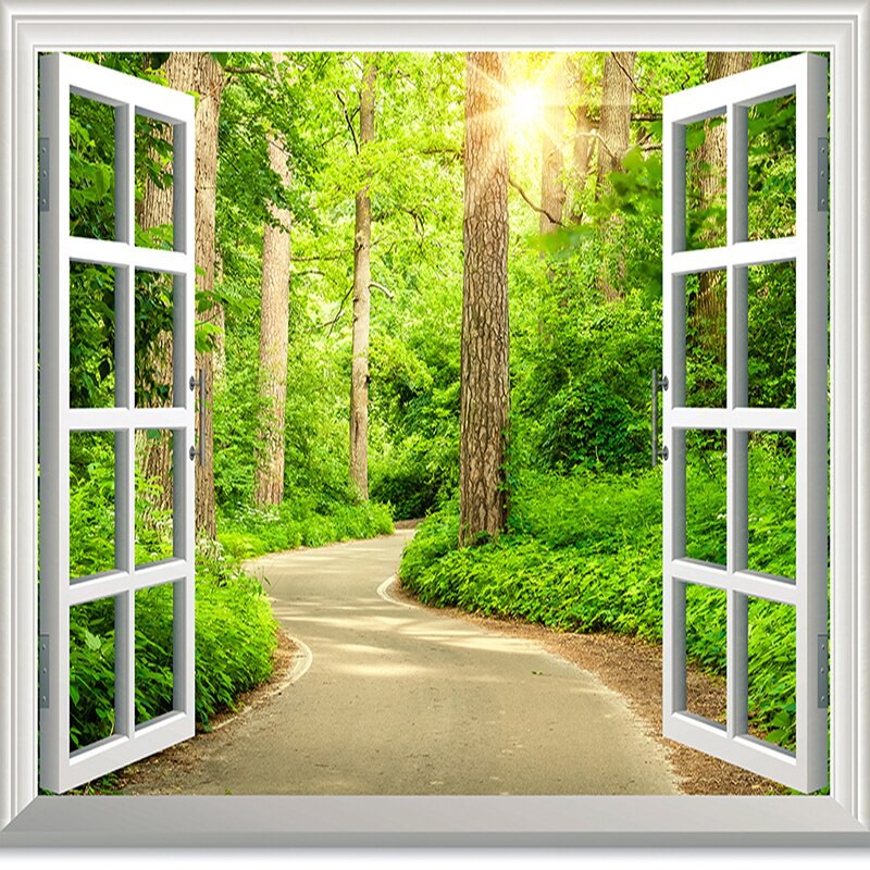 Jual Foto Kustom Wallpaper Hd Hijau Segar Jalan Sunshine Hutan Pemandangan Alam 3D Dinding Lukisan Indonesia|Shopee Indonesia 800_X_800_jpg
