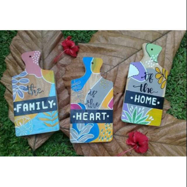 Jual 1 Set Talenan Kayu Lukis Hiasan Dinding Walldecor Indonesia|Shopee Indonesia 640_X_640_jpg