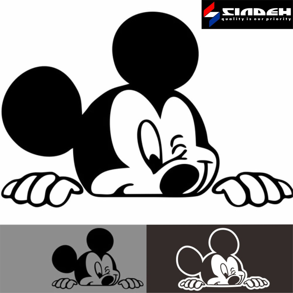 Jual Cutting Sticker Mobil Mickey Mouse Peeking / Ngintip Sticker Kaca Stiker Keren Stiker Lucu Indonesia|Shopee Indonesia 1024_X_1024_jpg