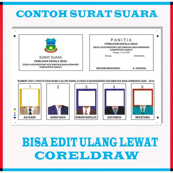 Jual DVD/CD DVD Template Surat Suara Pilkades &amp; Pilkada Format Corel  Indonesia|Shopee Indonesia