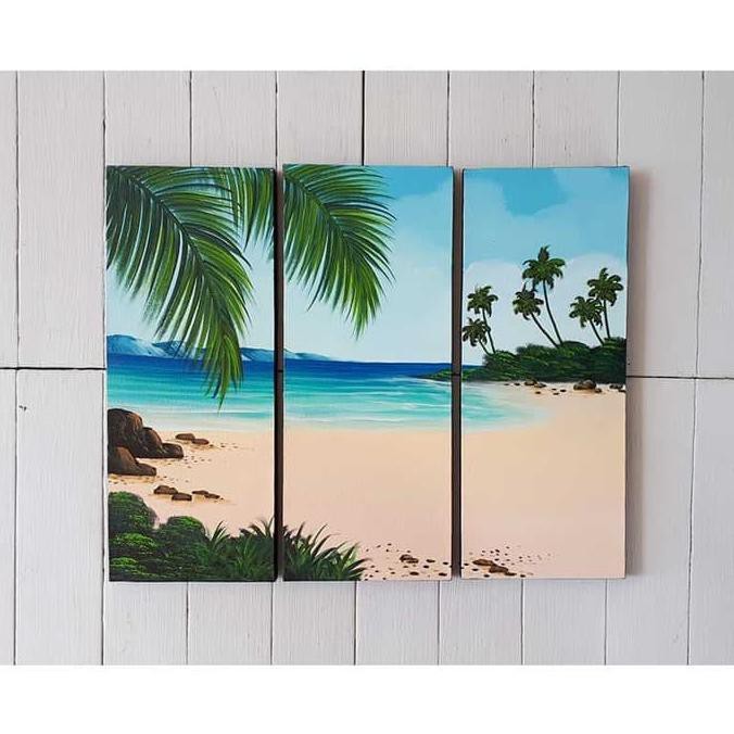 Jual Lukisan Dinding Pemandangan Alam Pantai Dan Hutan Tropis / Home Decor Indonesia|Shopee Indonesia 676_X_676_jpg