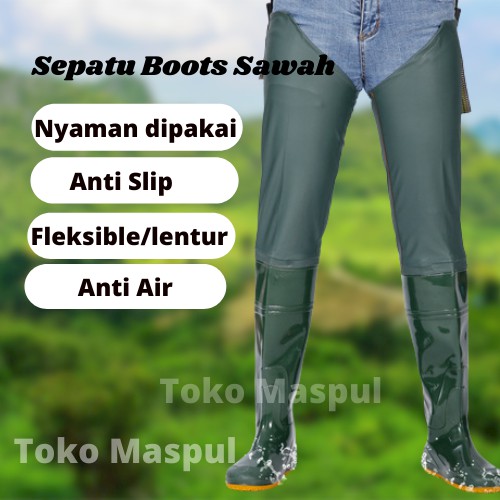 SEPATU BOOT SAWAH SEPATU BOOTS PANJANG BOOT LADANG/ KOLAM SEPATU PETANI |  Shopee Indonesia