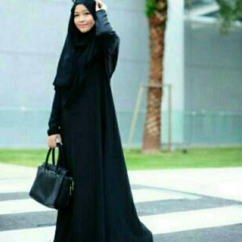 Jual &ldquo;TDP.26My21ᴿ&rdquo; baju abaya gamis muslimah hitam model arab  saudi,turki,dubai resleting Indonesia|Shopee Indonesia