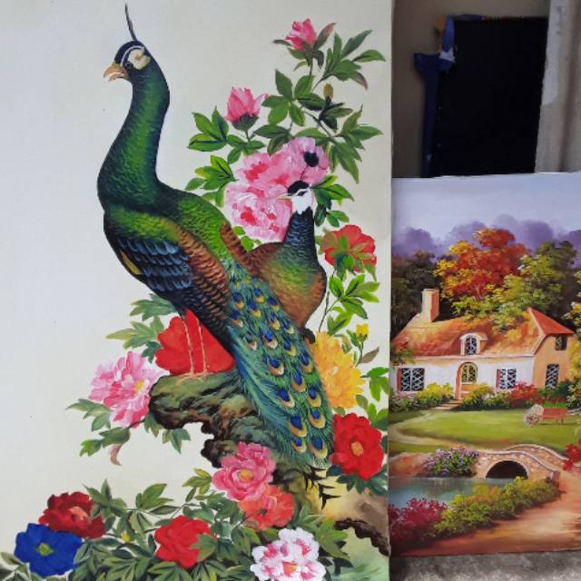 Jual Lukisan Burung Merak Di Gulung Indonesia|Shopee Indonesia 640_x_640_jpg