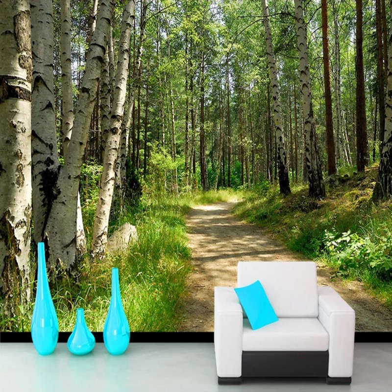 Jual Terlaris Kustom Lukisan Dinding Wallpaper Untuk Dinding Hijau Pohon Hutan Lanskap Ruang Tamu Tv Indonesia|Shopee Indonesia 800_X_800_jpg