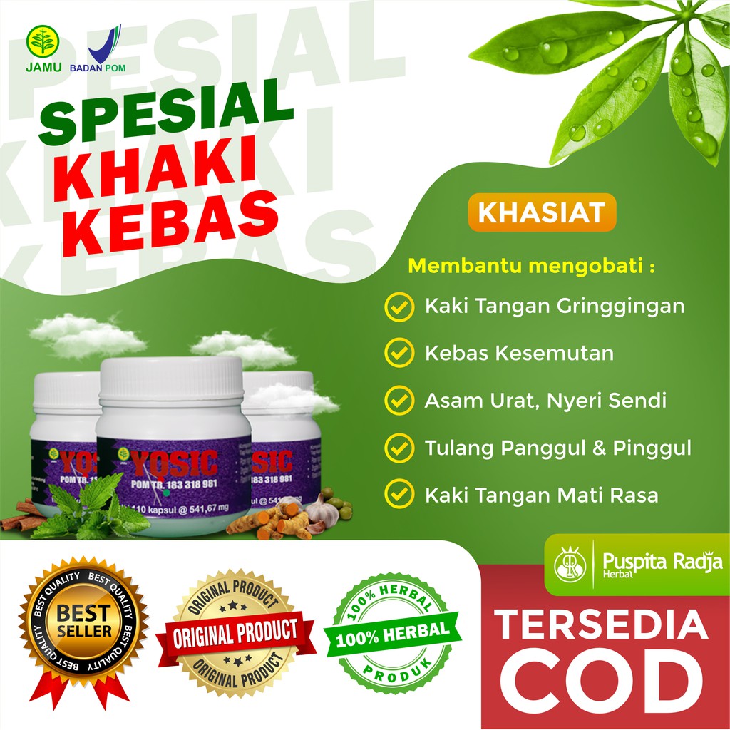 Jual Obat Kaki Kebas Yosic Puspita Radja Herbal Indonesia|Shopee Indonesia