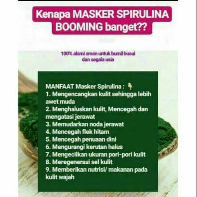 Masker spirulina by Assalamah al mabruk | Shopee Indonesia