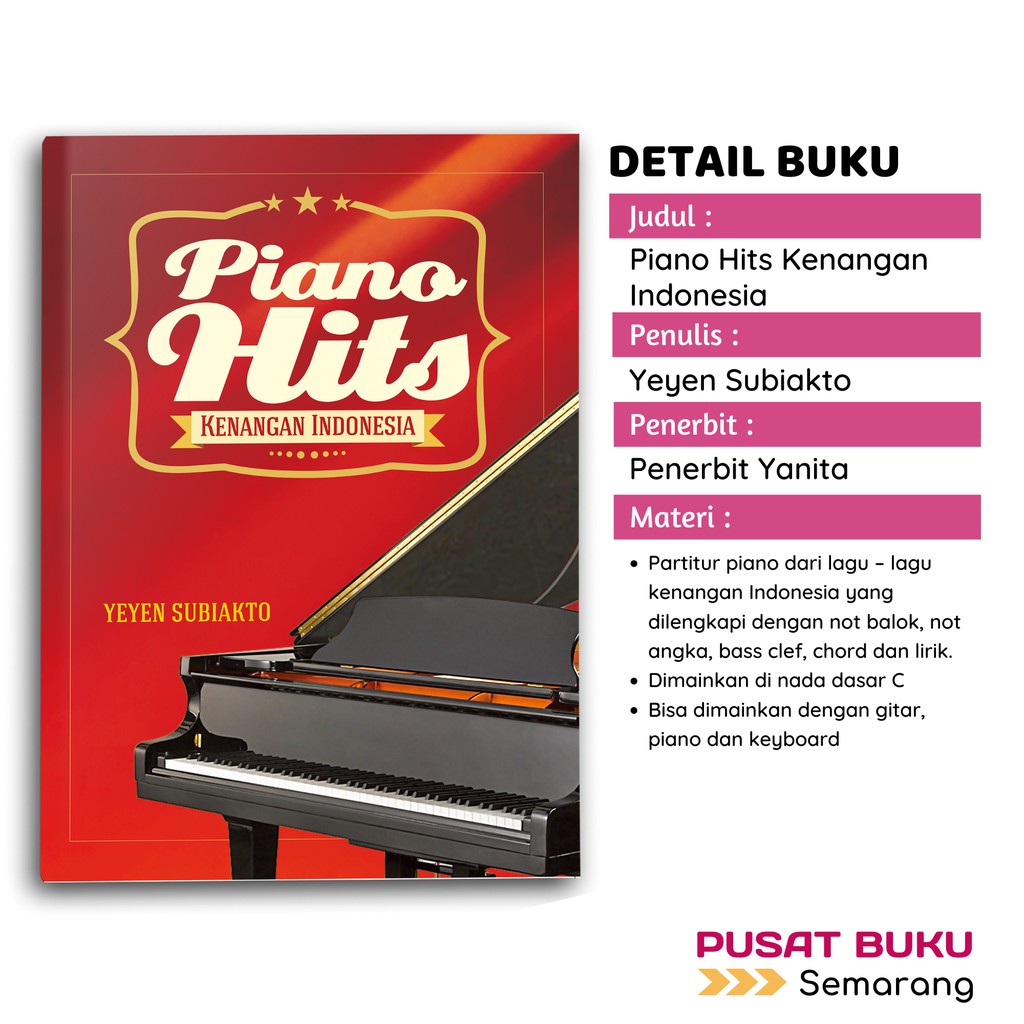 BUKU MUSIK &amp; LAGU PIANO HITS KENANGAN INDONESIA | Shopee Indonesia
