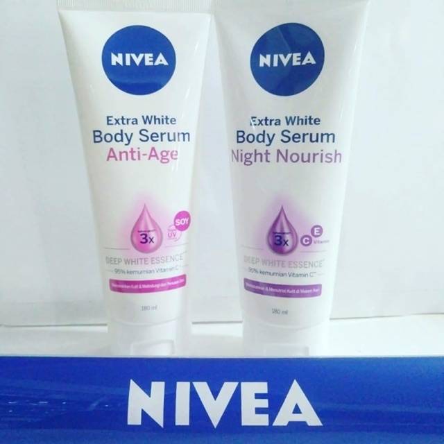 Jual [PROMO] Paket Nivea Extra White Body Serum Siang (Anti Age) dan Malam  (Night Nourish) Indonesia|Shopee Indonesia