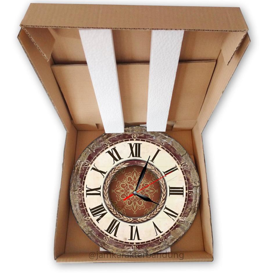 Ready P98HI 008 Jam Dinding Kayu Unik Classic Romawi 90 Model Terkini |  Shopee Indonesia