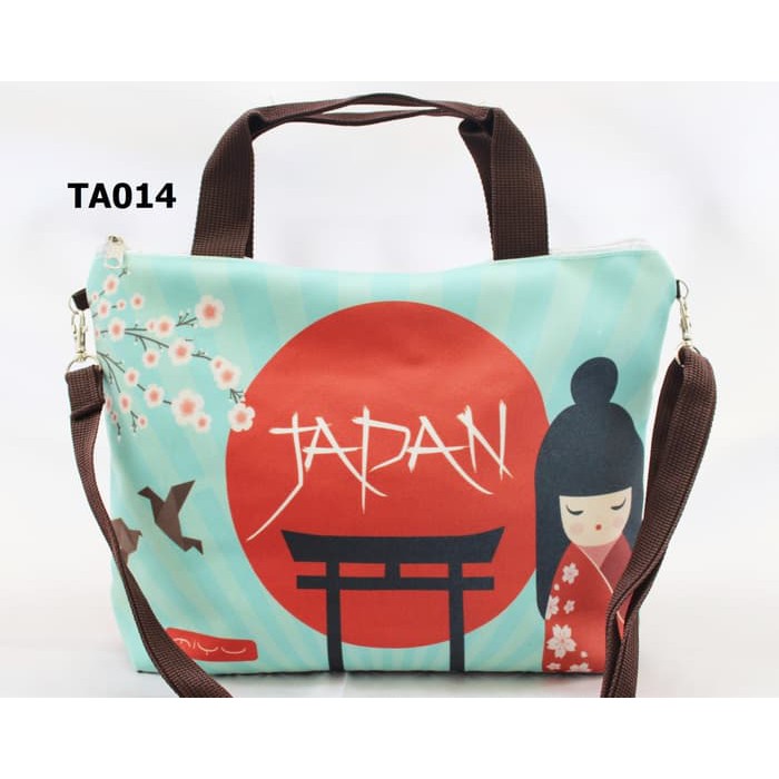Tas Selempang Kanvas Hand Bag Oleh Oleh Khas Jepang Japan Sakura TA014 |  Shopee Indonesia